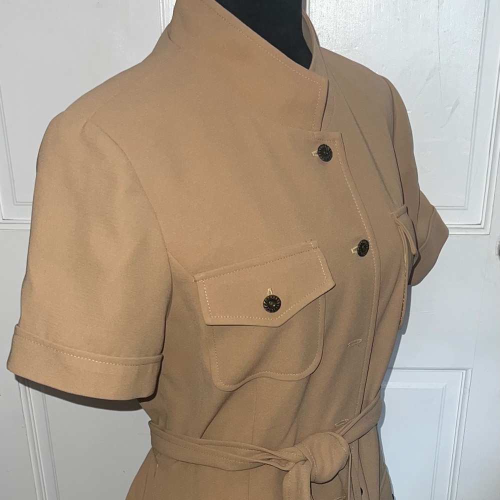 Camel trench dress